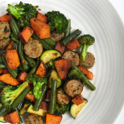 Easy Chicken Sausage, Veggies and Sweet Potato - Rachael's Good Eats