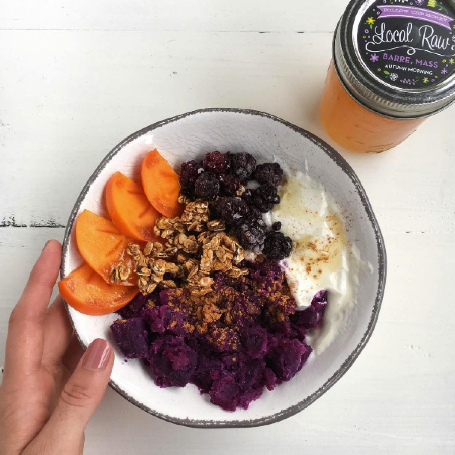 Purple Sweet Potato Breakfast Bowl With Yogurt and Granola Rachael's