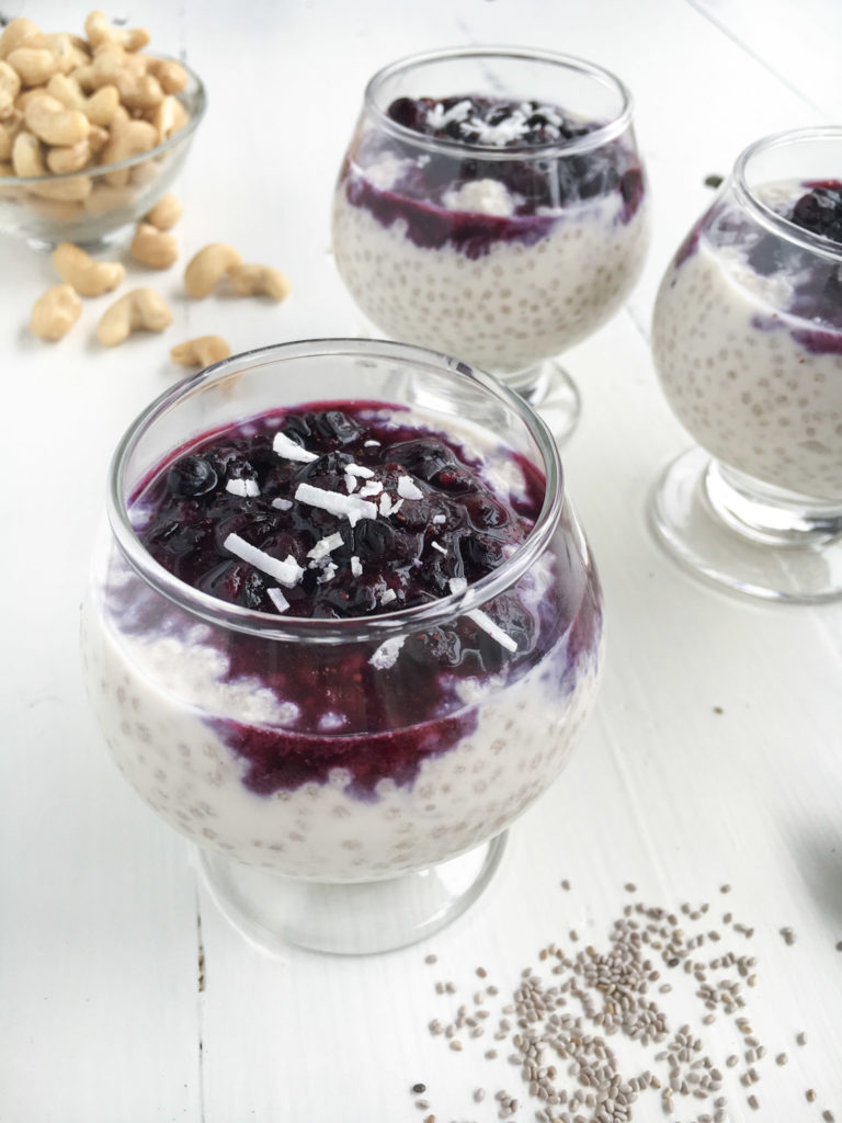 cashew milk recipe with chia seed pudding