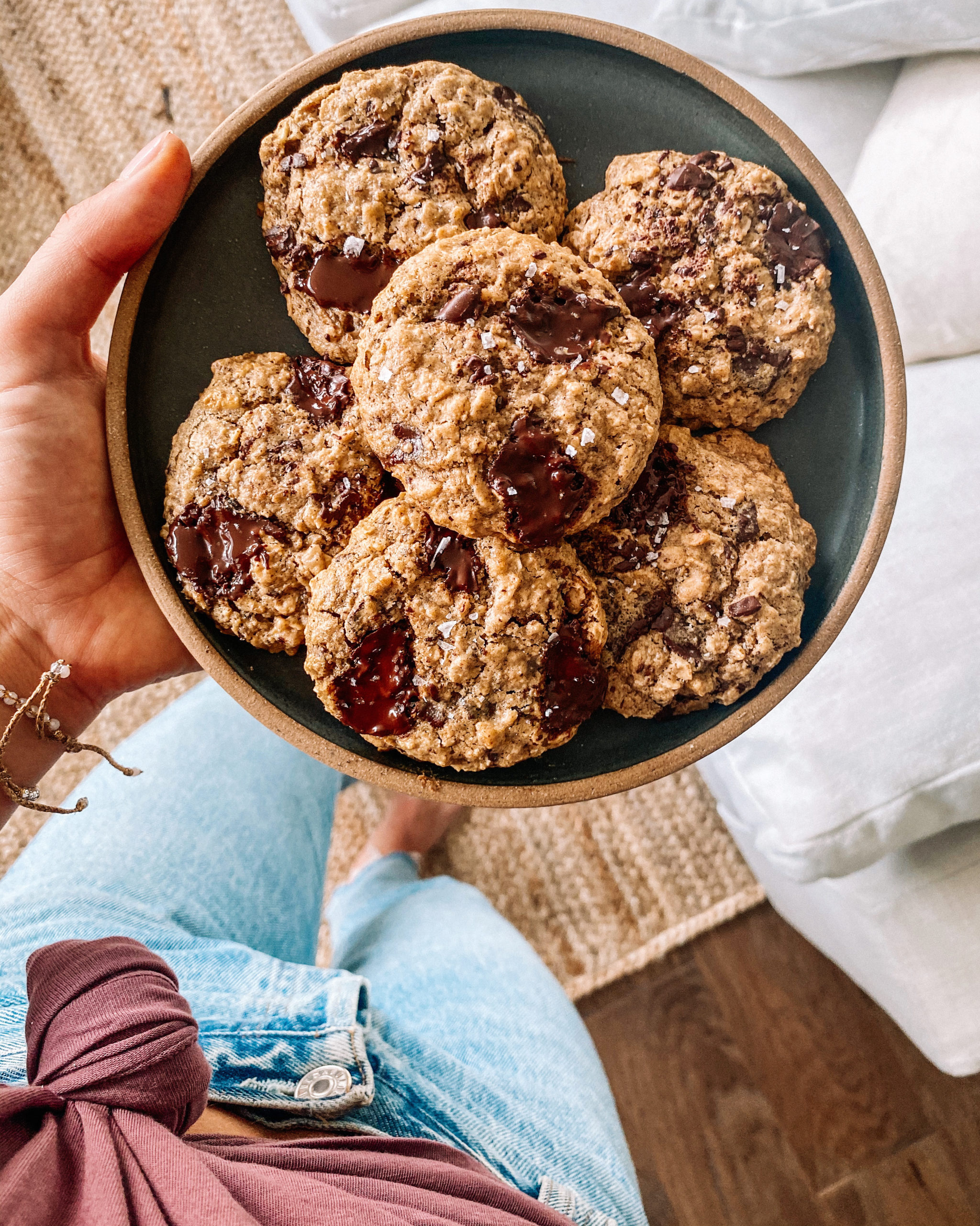 Moist oatmeal cookies with bites of raisins make an awesome treat for those...