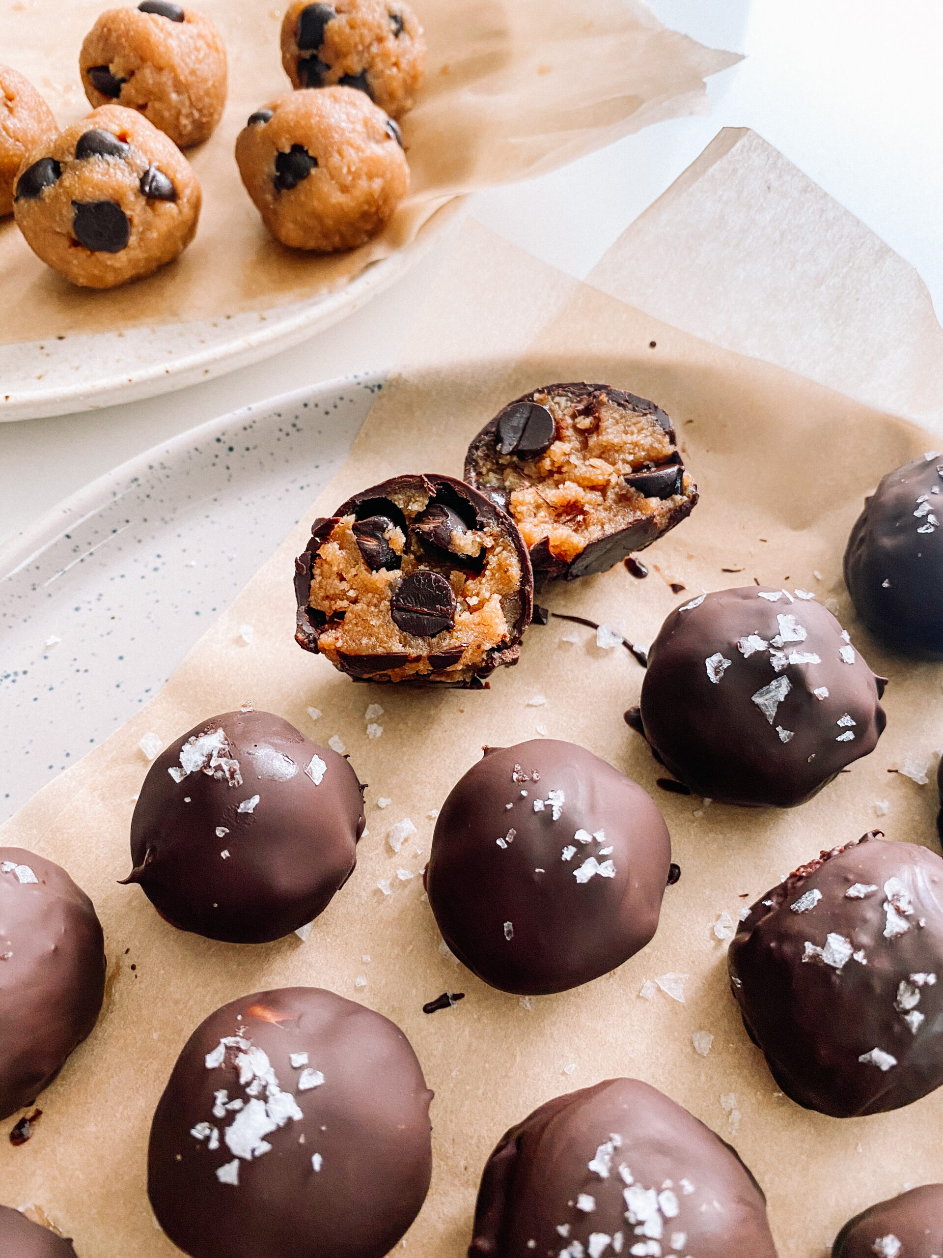 Salted Cookie Dough Bites Rachael s Good Eats