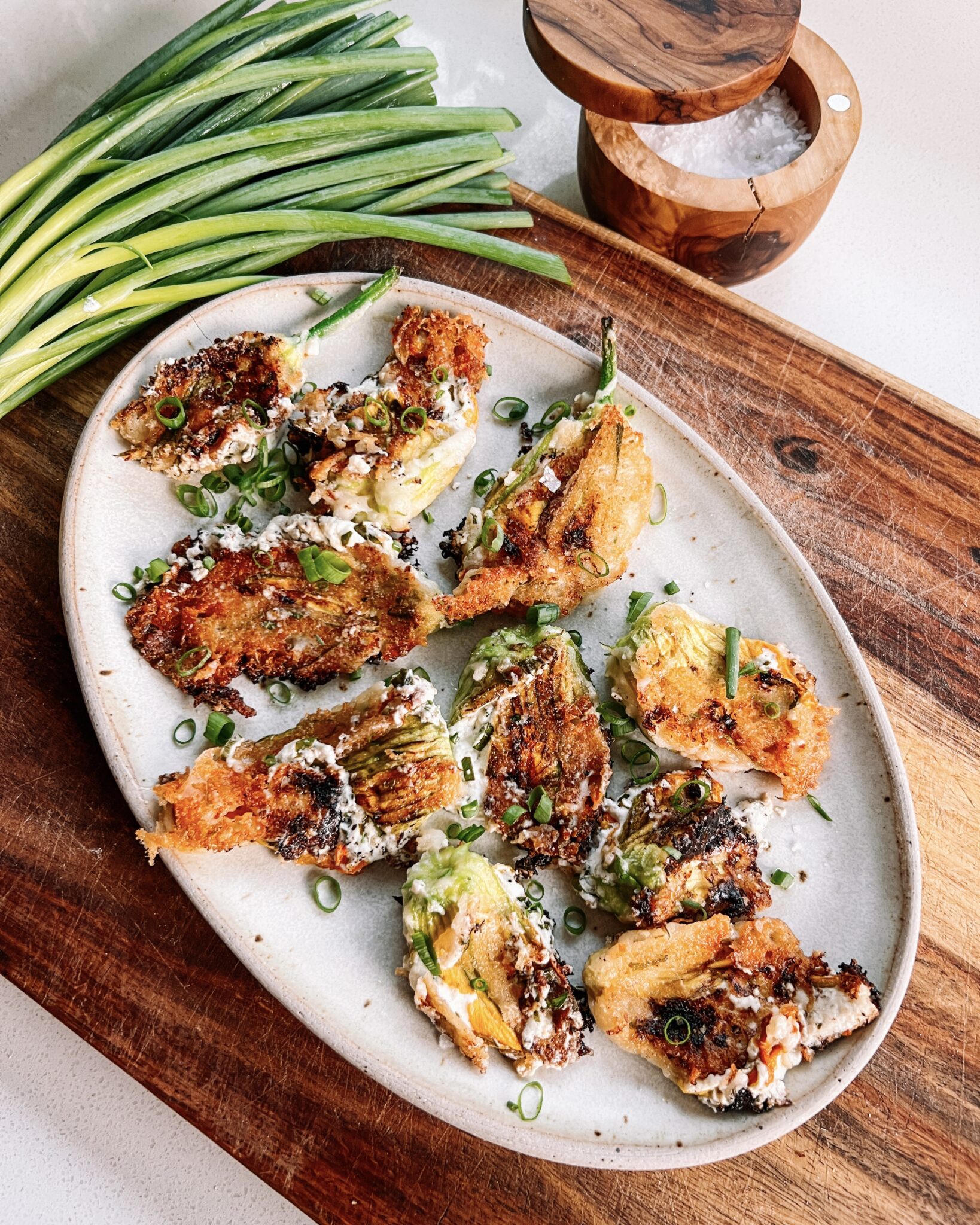 Healthy Fried Zucchini Blossoms Rachael's Good Eats