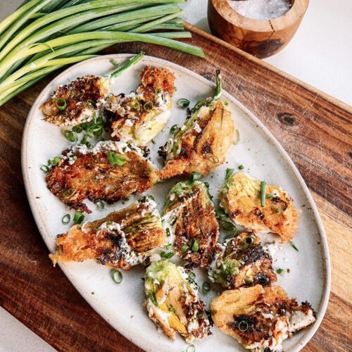 Healthy Fried Zucchini Blossoms Rachael's Good Eats