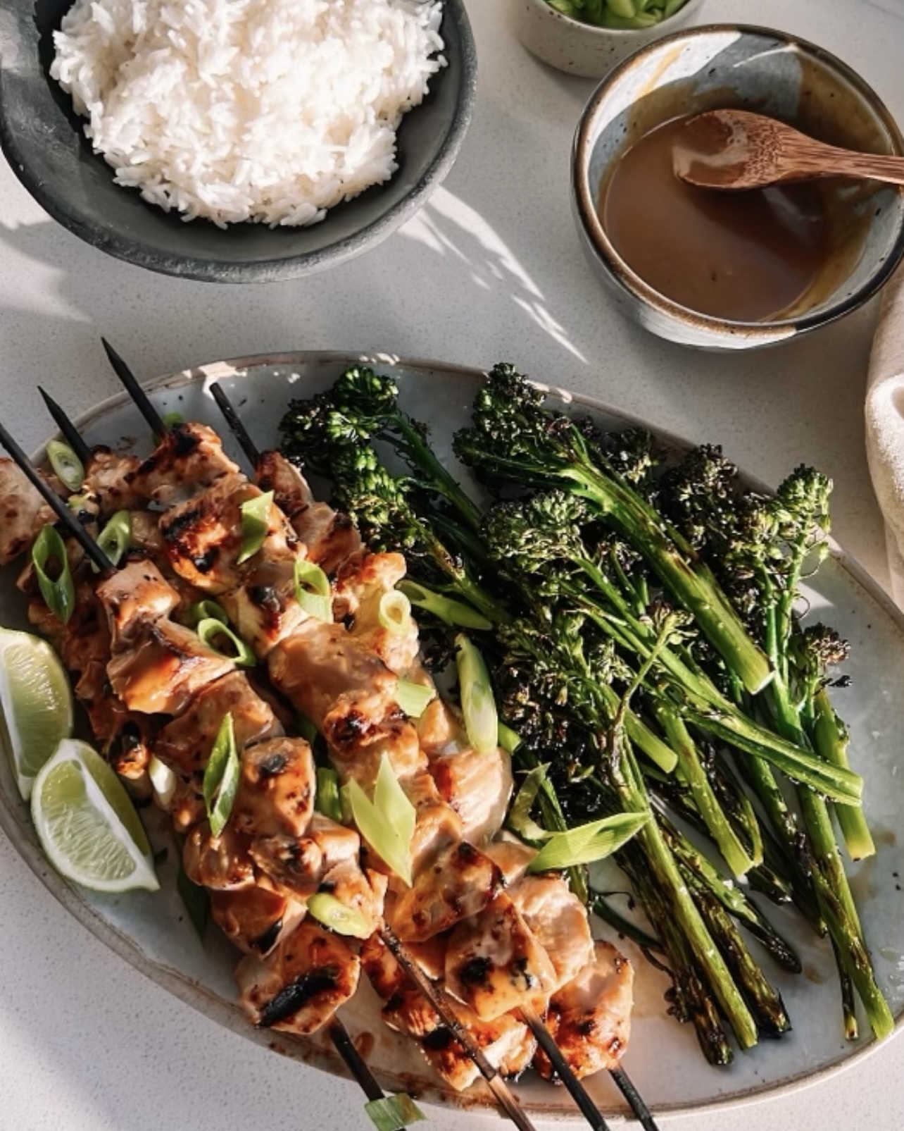 Honey Garlic Chicken Skewers - Nicky's Kitchen Sanctuary