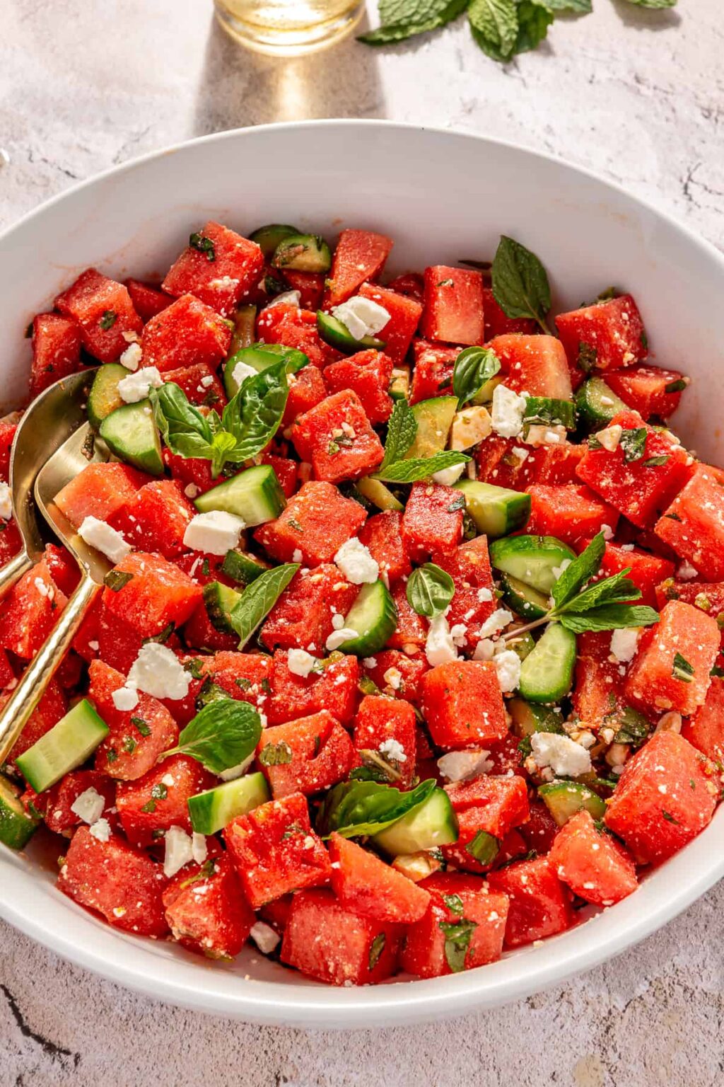 Easy Watermelon Salad Recipe With Feta Cucumber Rachael s Good Eats