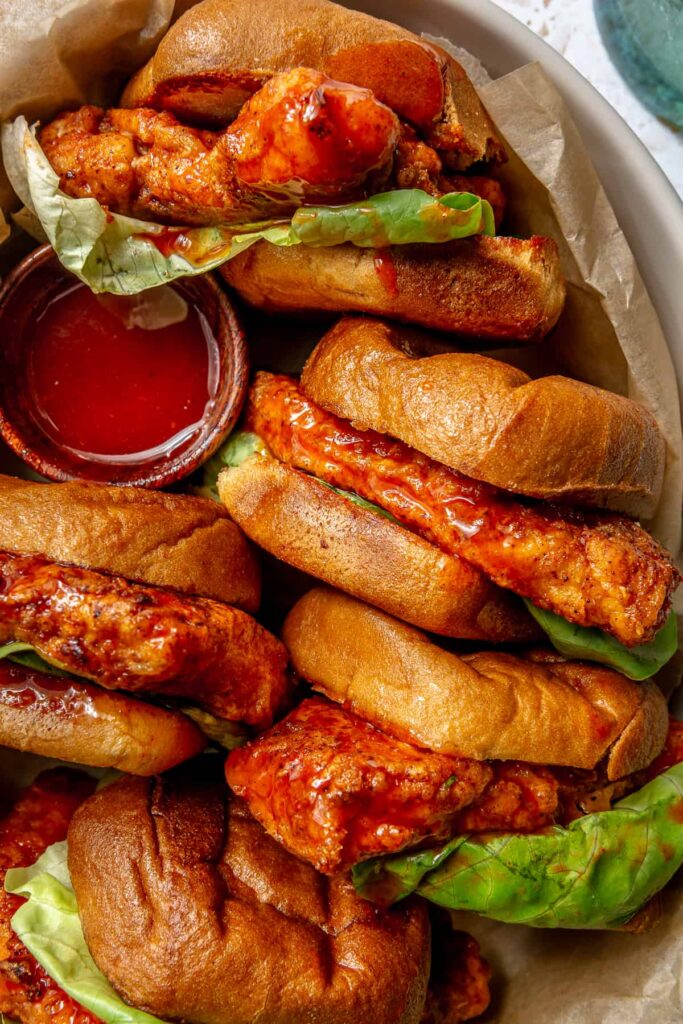 hot honey chicken sliders