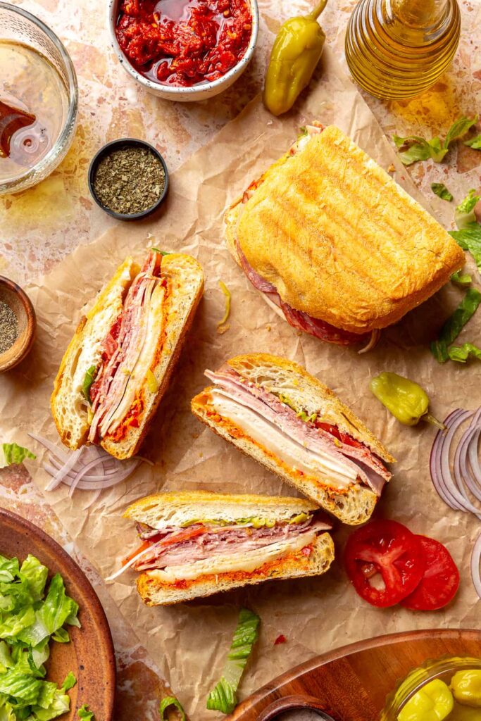 italian sub panini sandwich