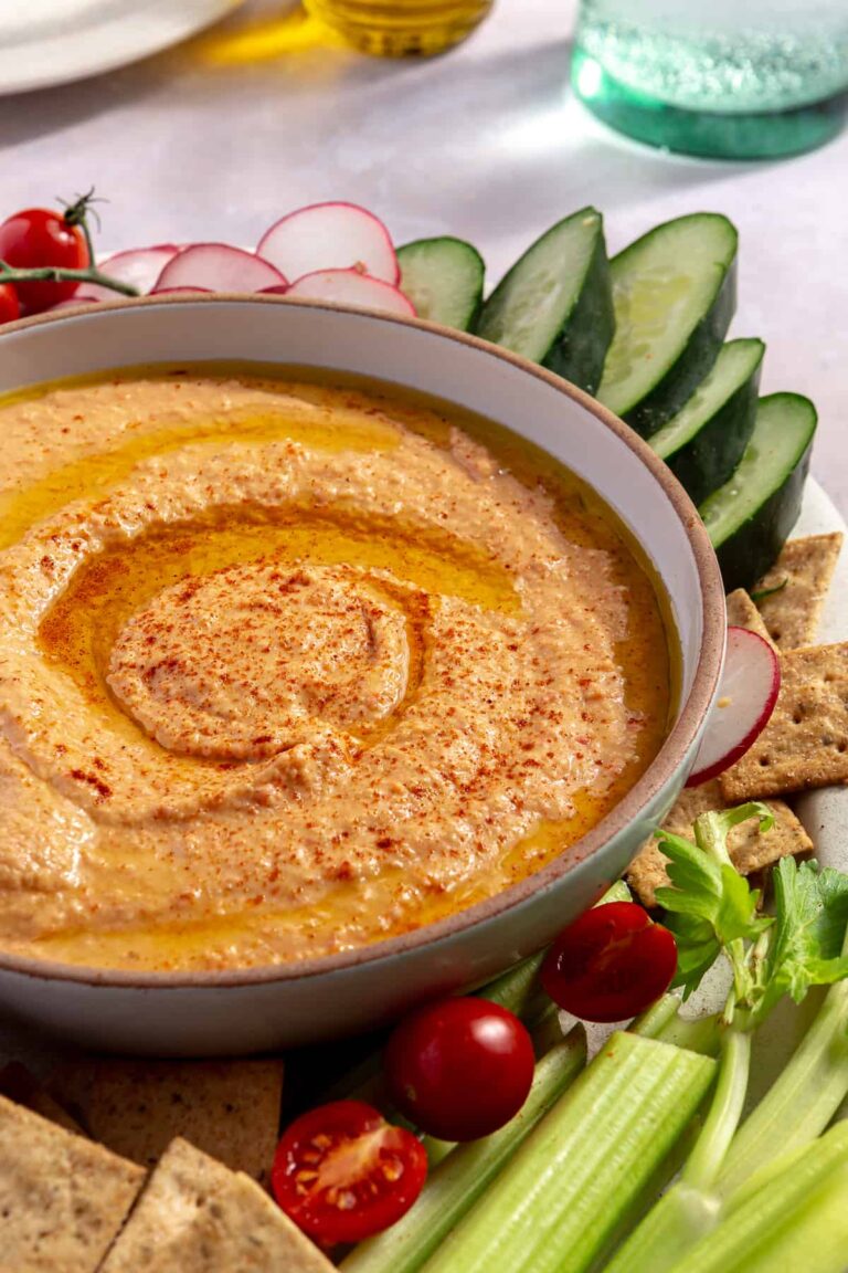 Roasted Red Pepper Hummus - Rachael's Good Eats