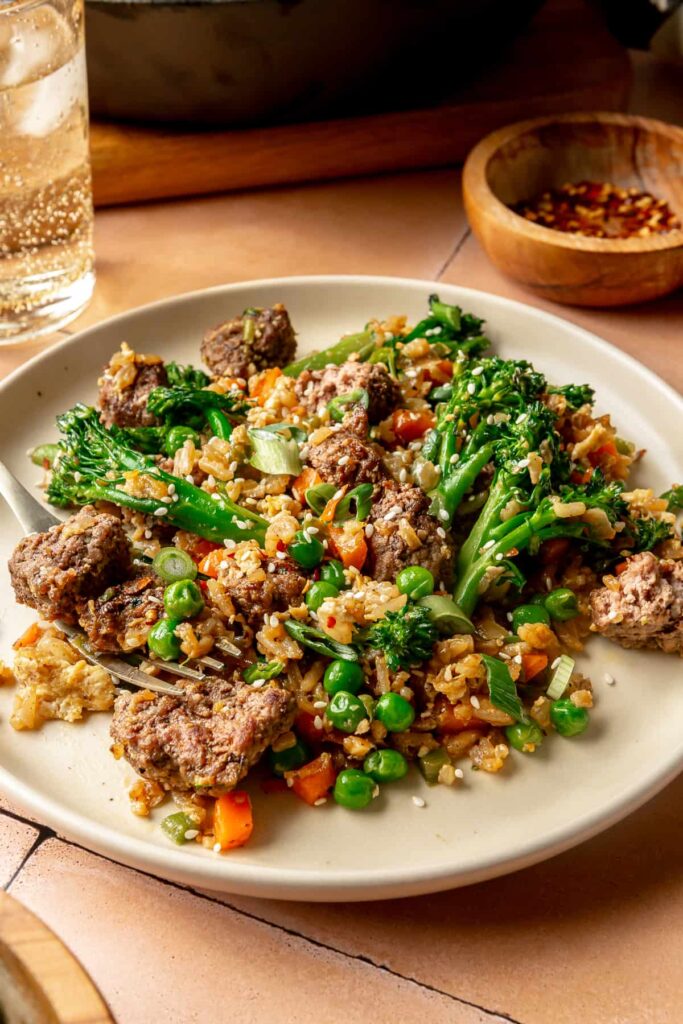 healthy beef fried rice 