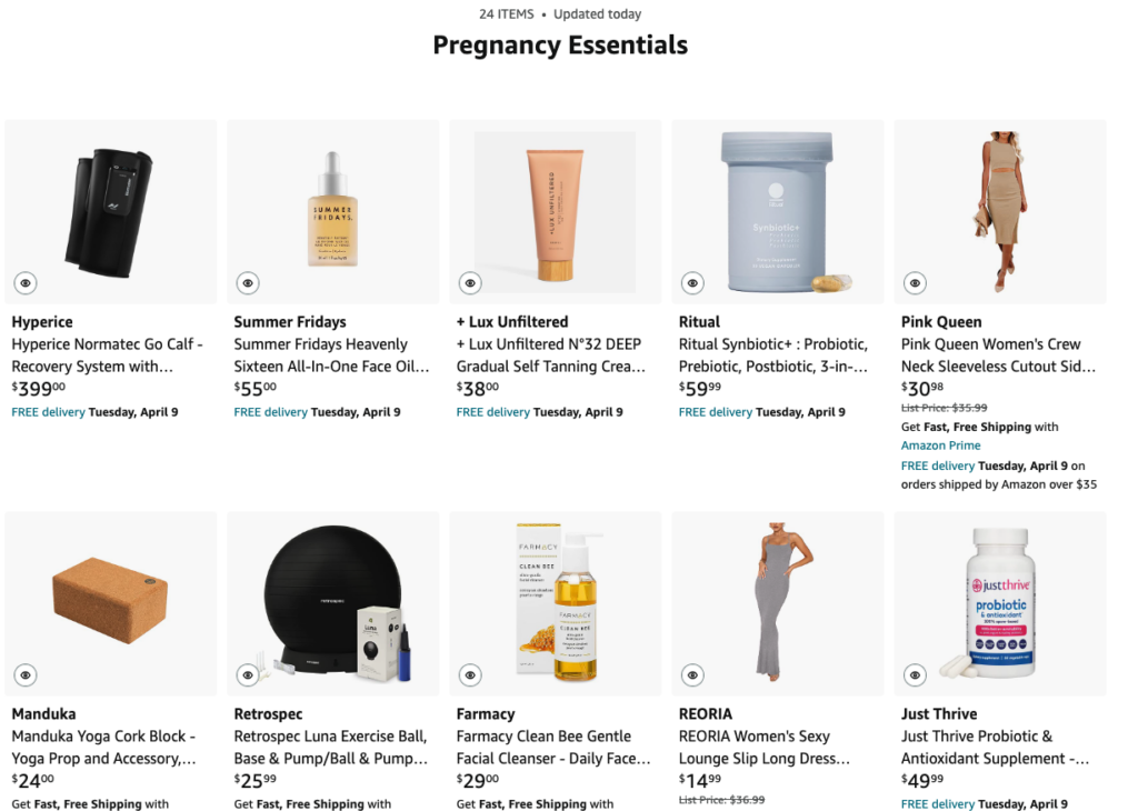 amazon pregnancy essentials