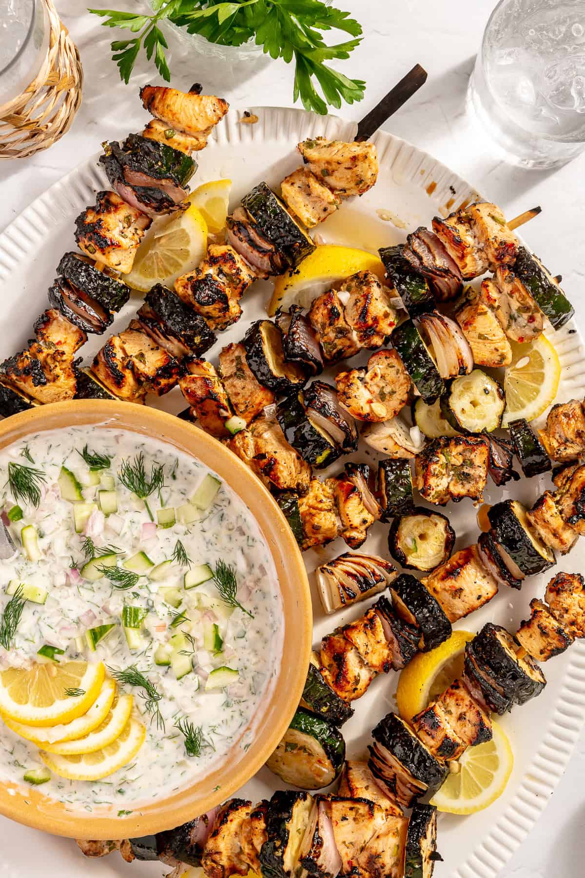 Greek chicken kebabs hotsell