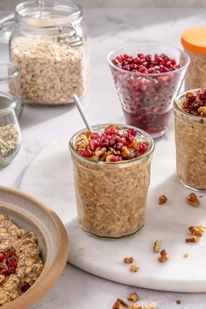 overnight oat recipe with 30 g of protein