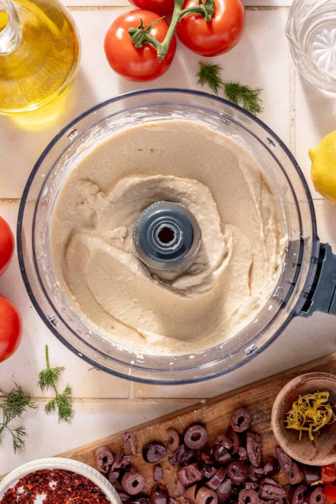 High-Protein Hummus Recipe with Cottage Cheese and Fresh Toppings