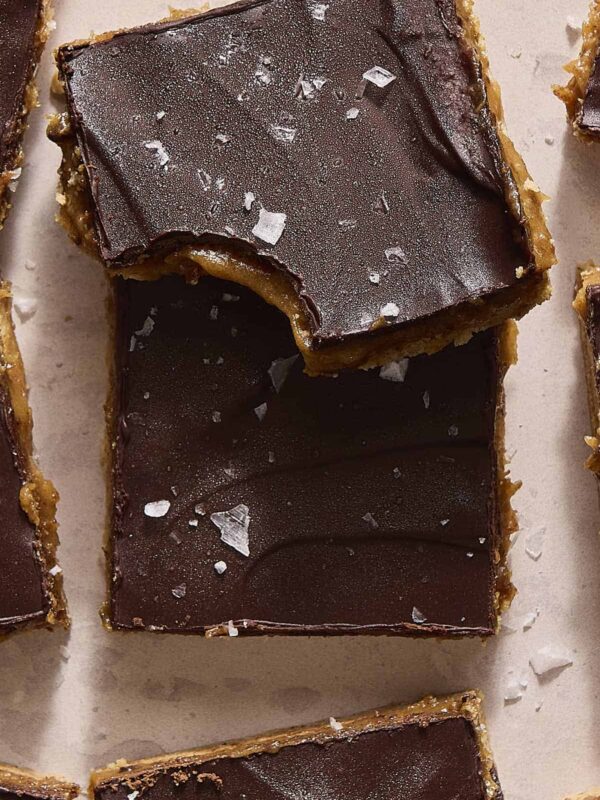 Gluten-free and dairy-free salted maple protein cookie bars recipe