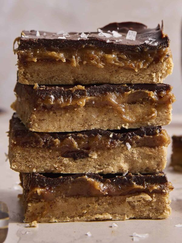 Gluten-free and dairy-free salted maple protein cookie bars recipe