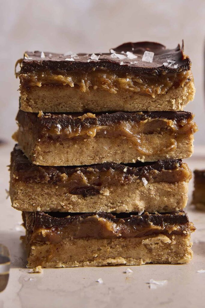 Gluten-free and dairy-free salted maple protein cookie bars recipe