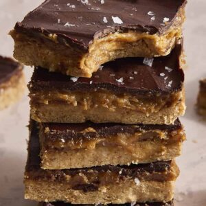 Gluten-free and dairy-free salted maple protein cookie bars recipe