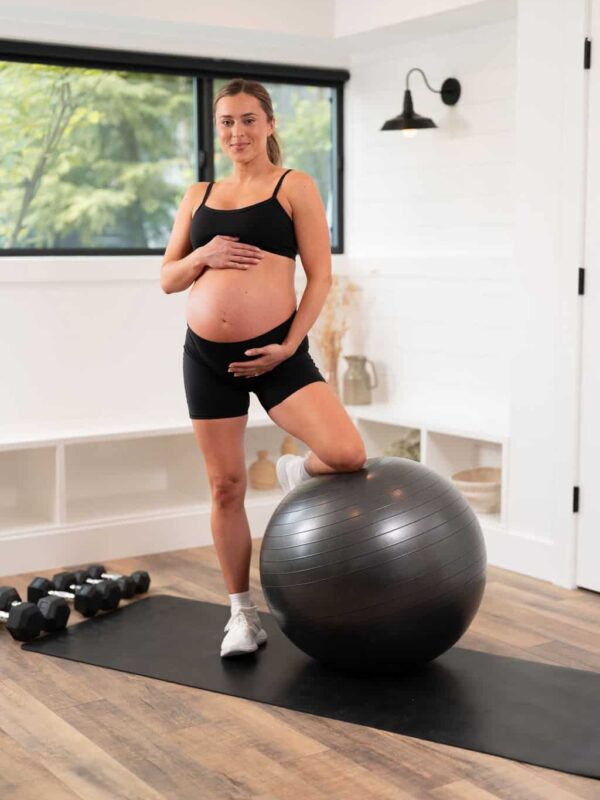 pregnancy med ball workout, prenatal workout
