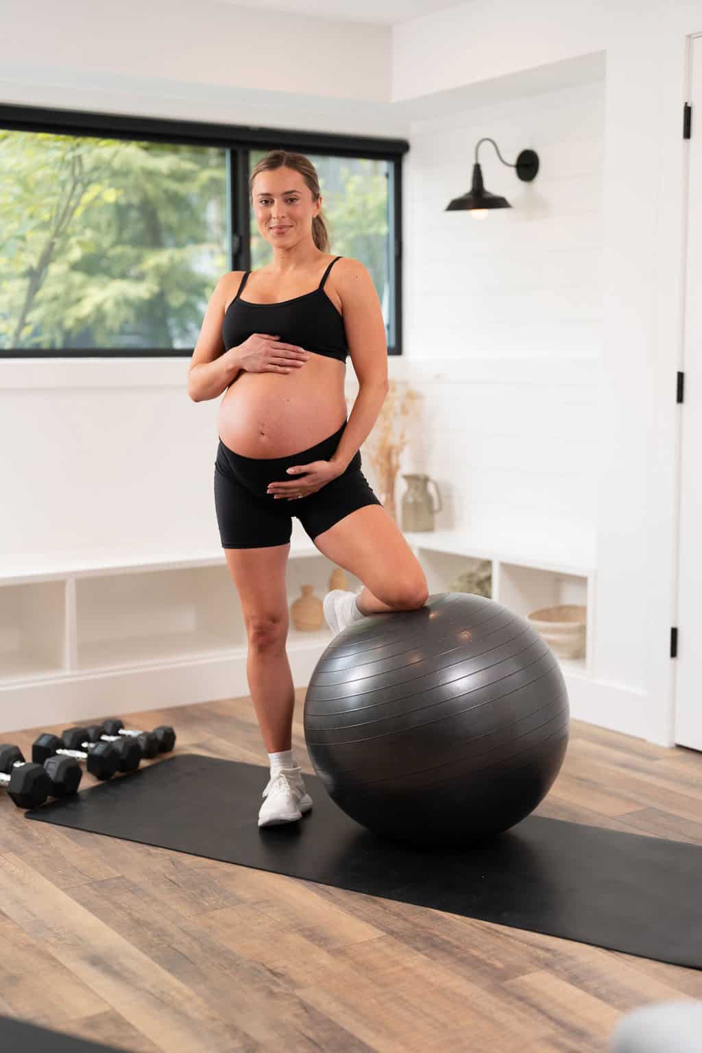 pregnancy med ball workout, prenatal workout