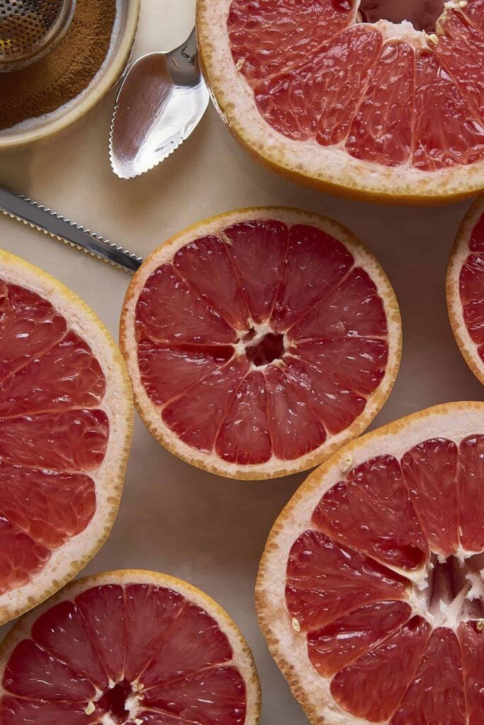 bruleed grapefruit closeup for sugar detox