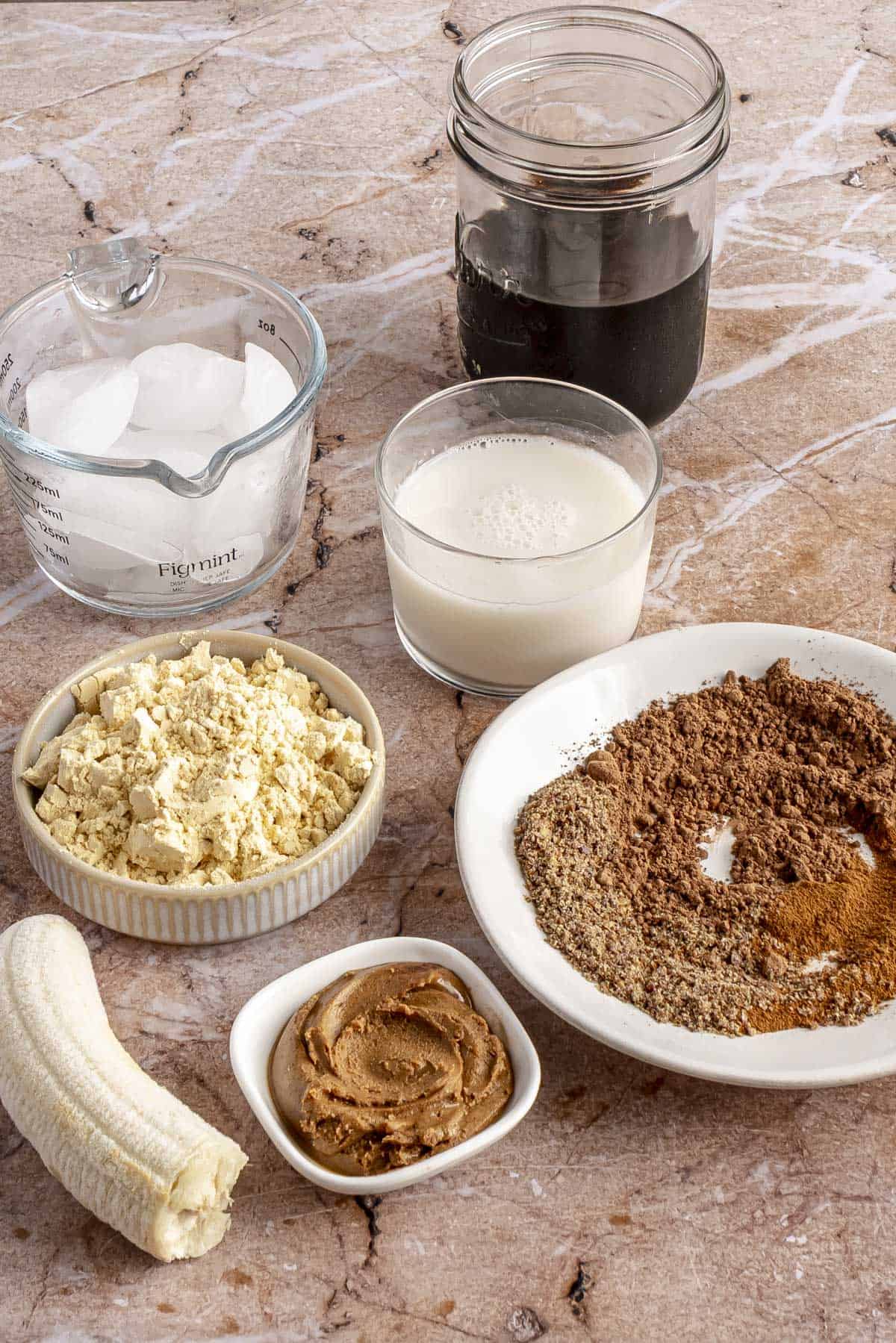 protein powder and ingredients for smoothies