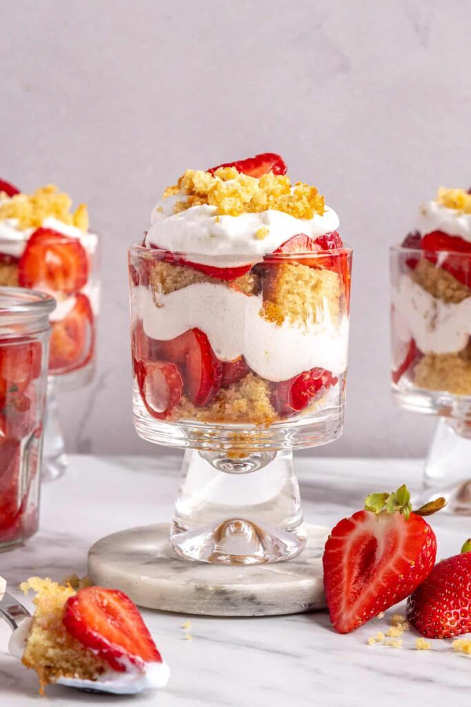 strawberry layered trifles