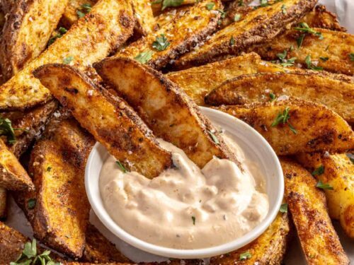Homemade Jo Jos (Potato Wedges) with Fry Sauce - Rachael's Good Eats