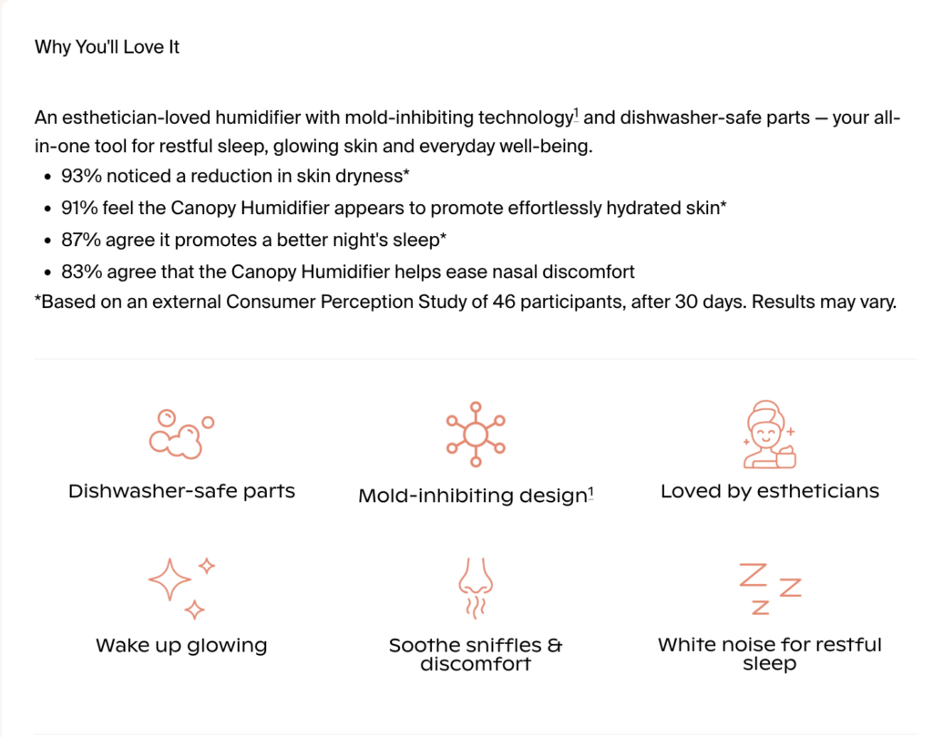canopy humidifier for immune sysem