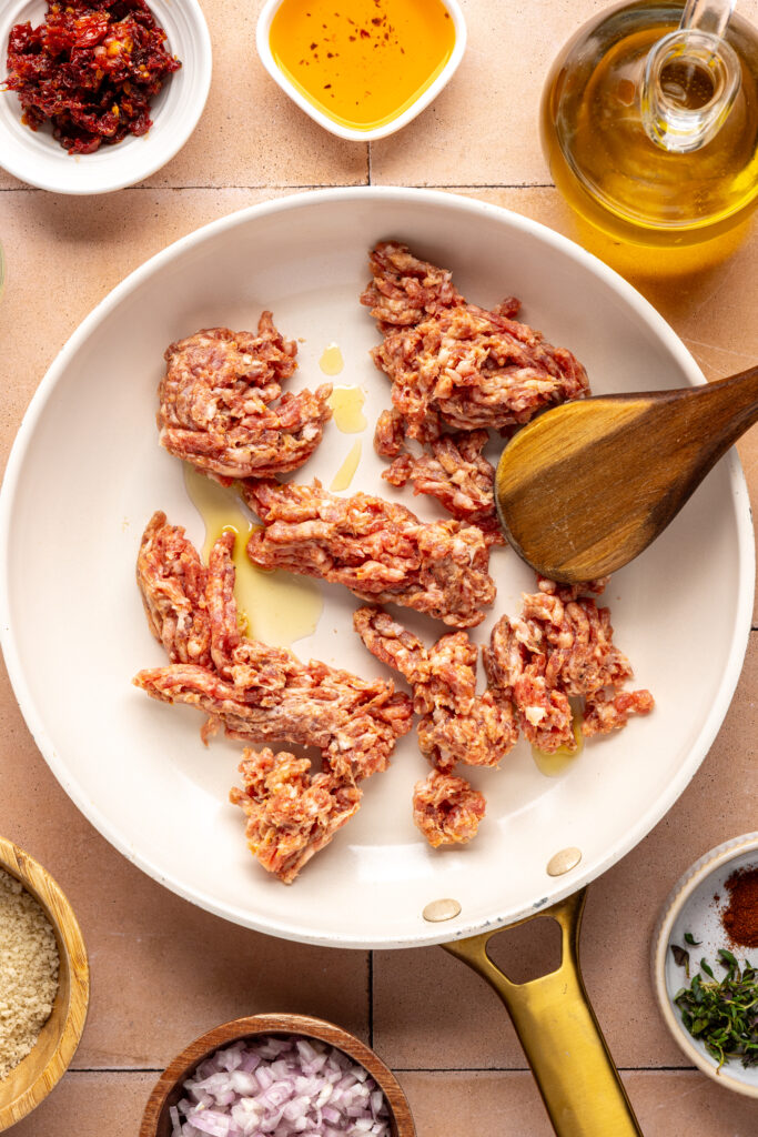 Ingredients for goat cheese stuffed mushrooms Holiday recipes