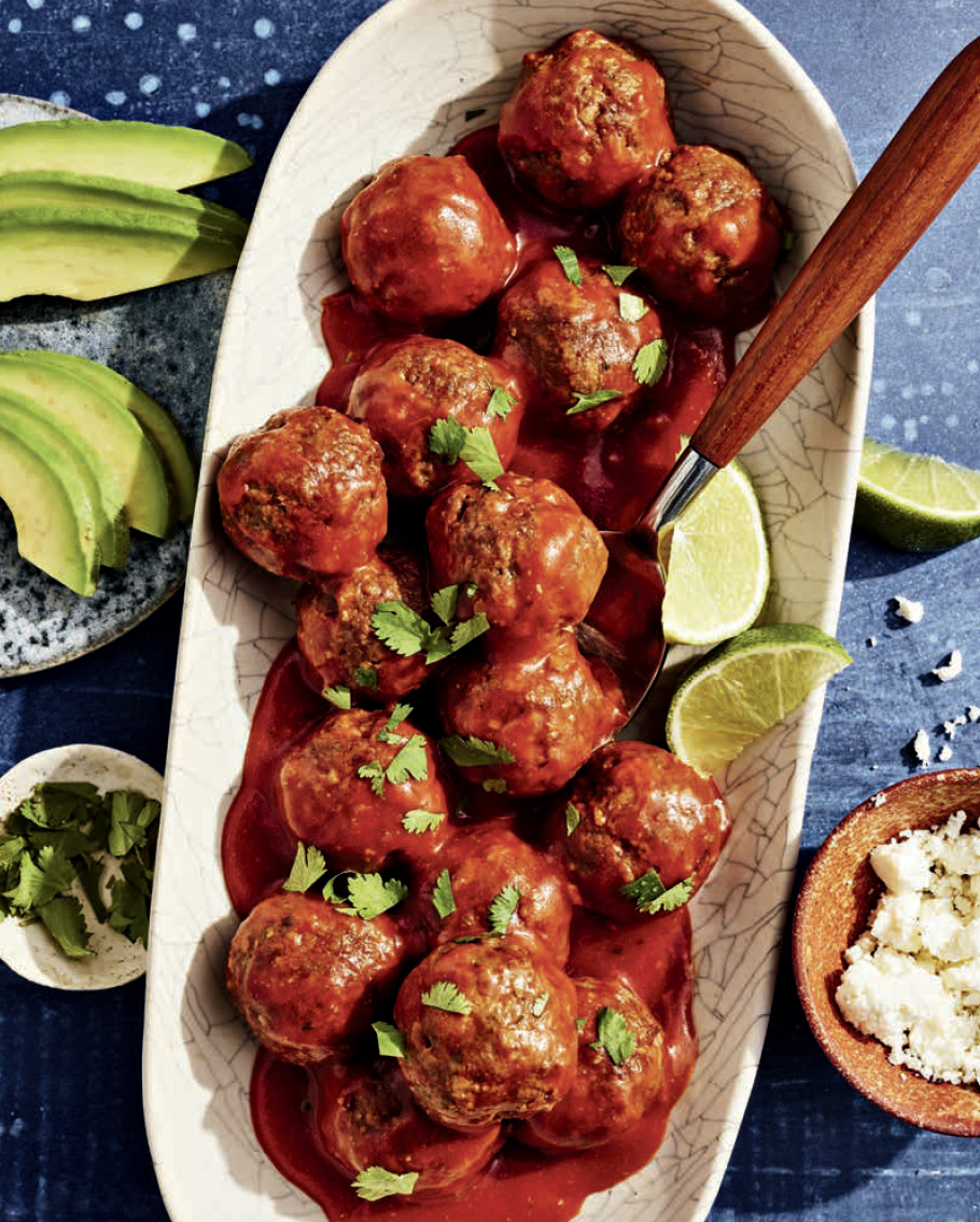 Mexican Meatballs With A Creamy Homemade Enchilada Sauce