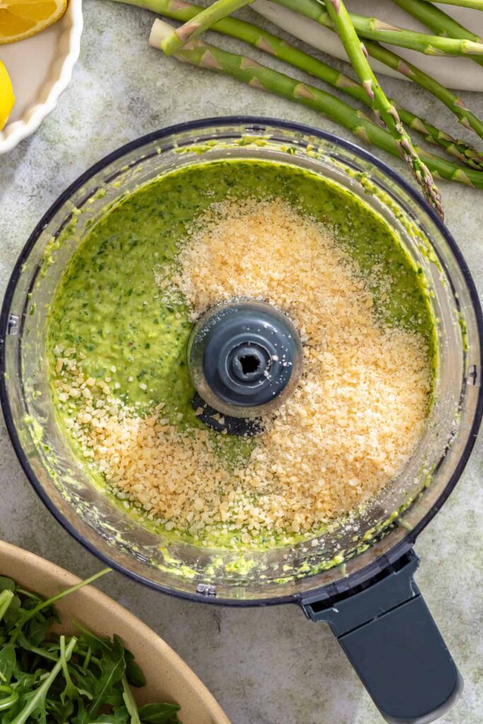 added parmesan to lemon basil pesto for grilled chicken recipe