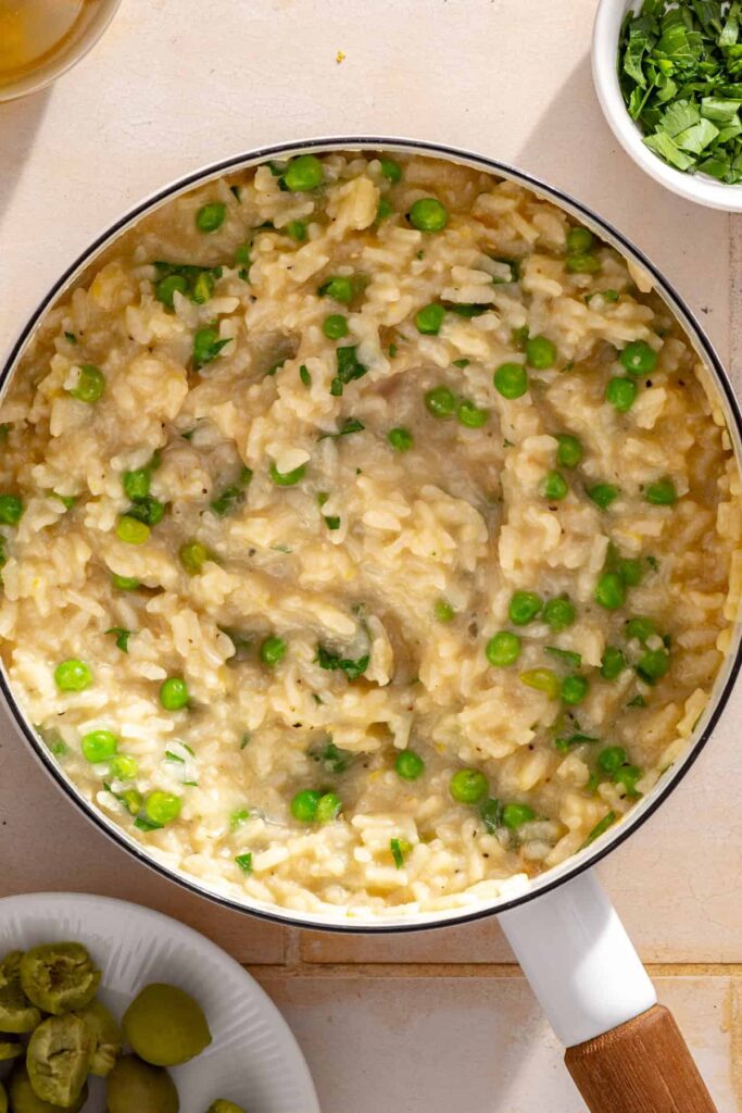 Creamy parmesan arborio rice finished with lemon and fresh parsley